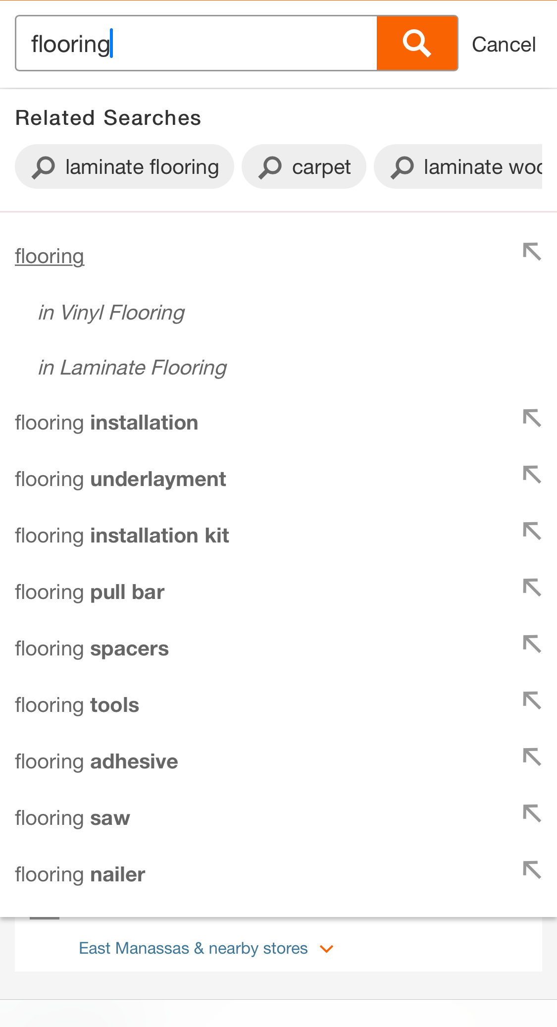 Mobile screenshot of Home Depot