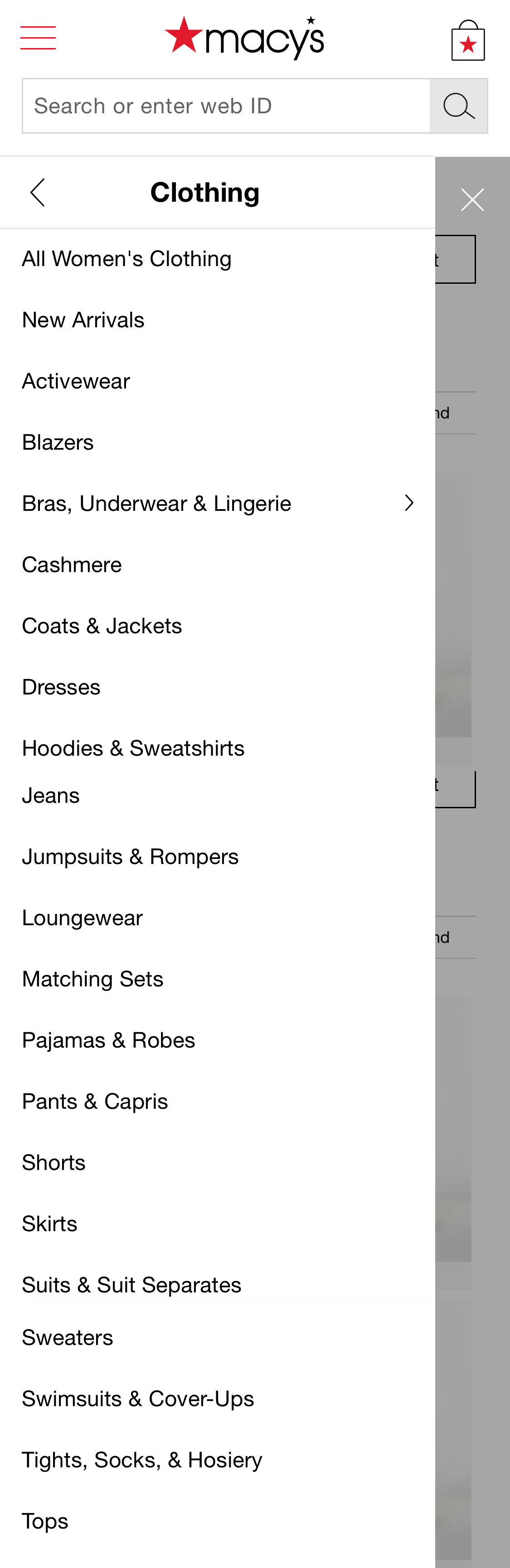 Mobile screenshot of Macy’s