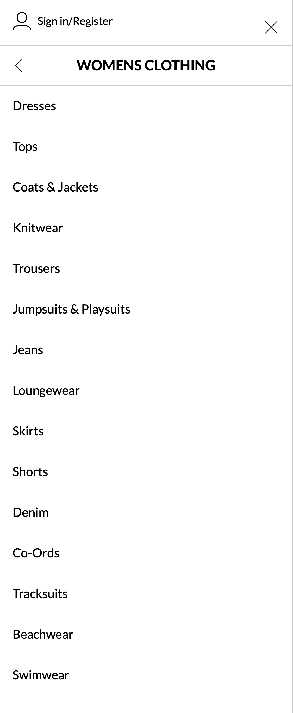 Debenhams’ Mobile Main Navigation 625 of 1234 Main Navigation
