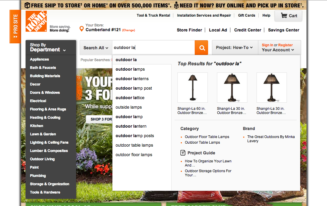 Desktop screenshot of Home Depot