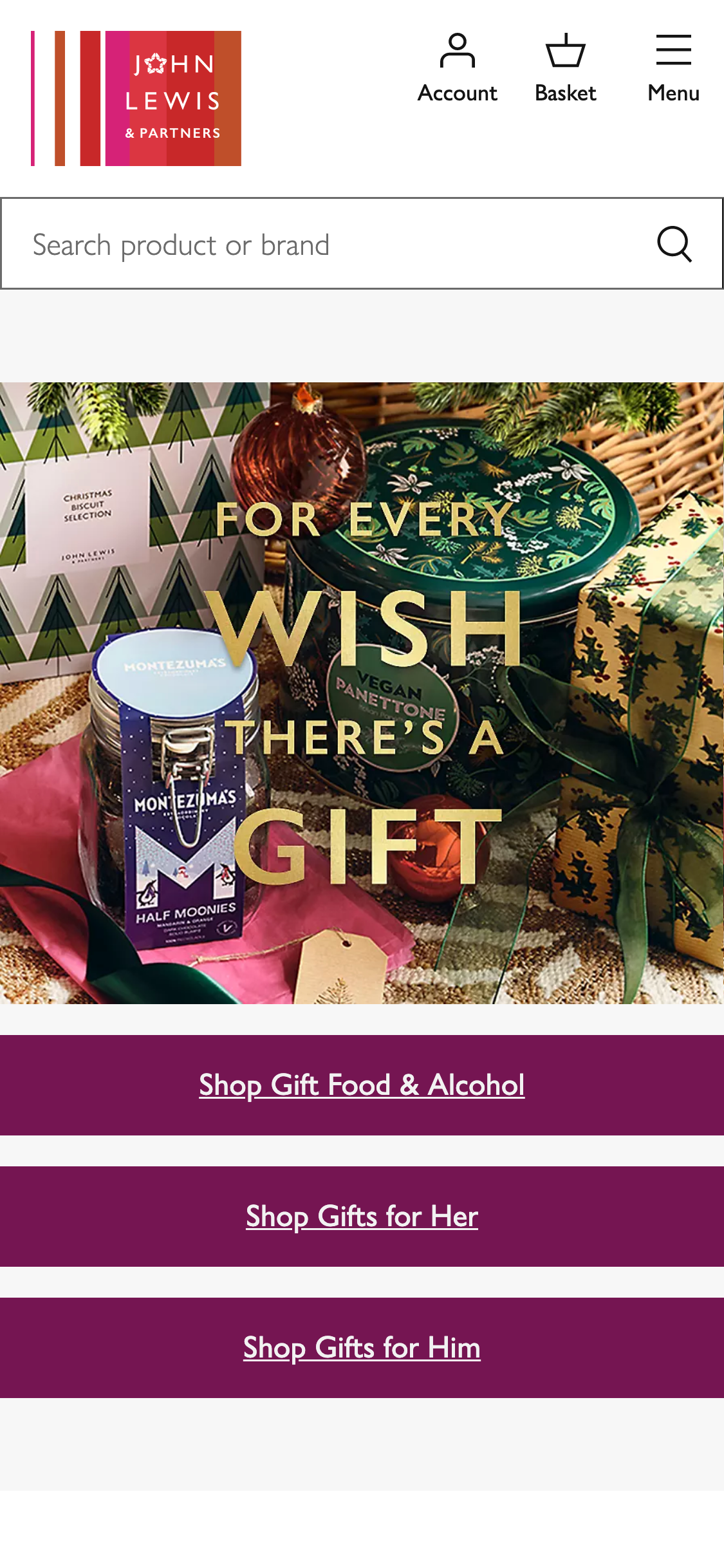 John Lewis’ Mobile Search Field 288 of 741 Search Field Examples