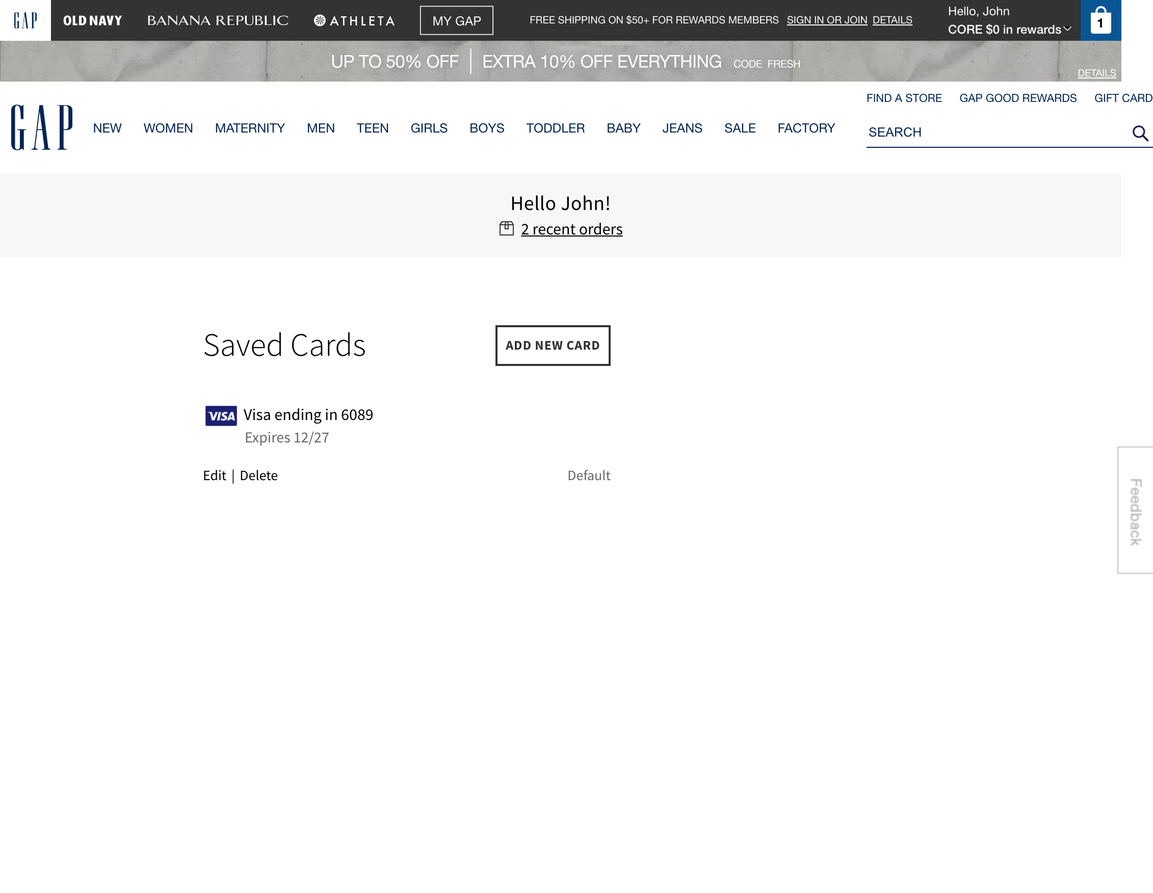 123 ‘Stored Credit Cards’ Design Examples Baymard Institute