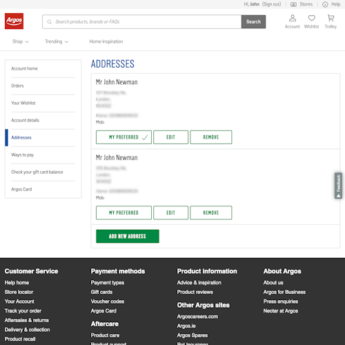 178 ‘Address Book’ Design Examples – Baymard Institute