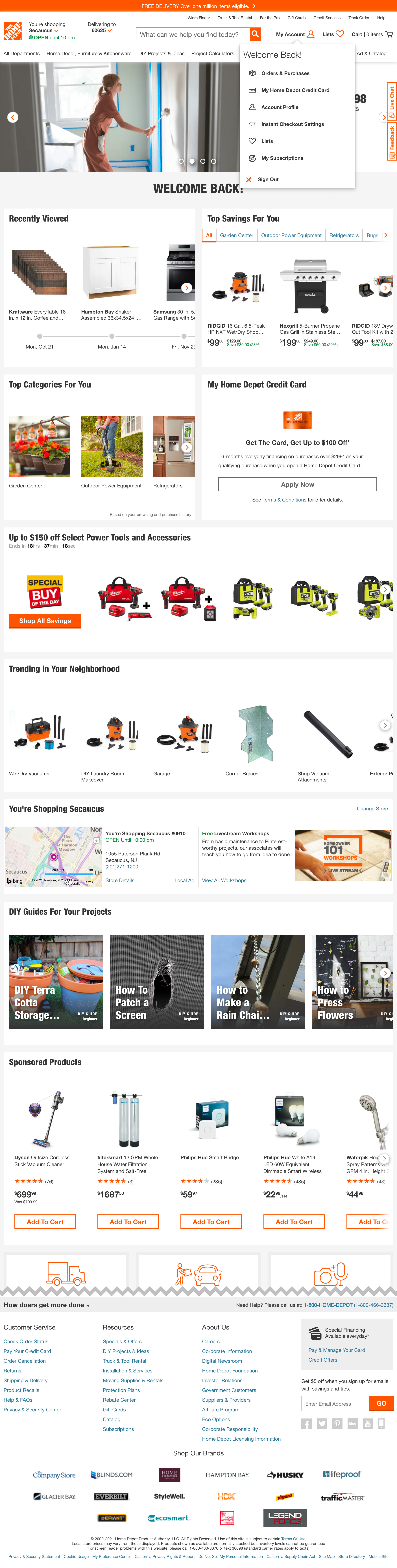 Desktop screenshot of Home Depot