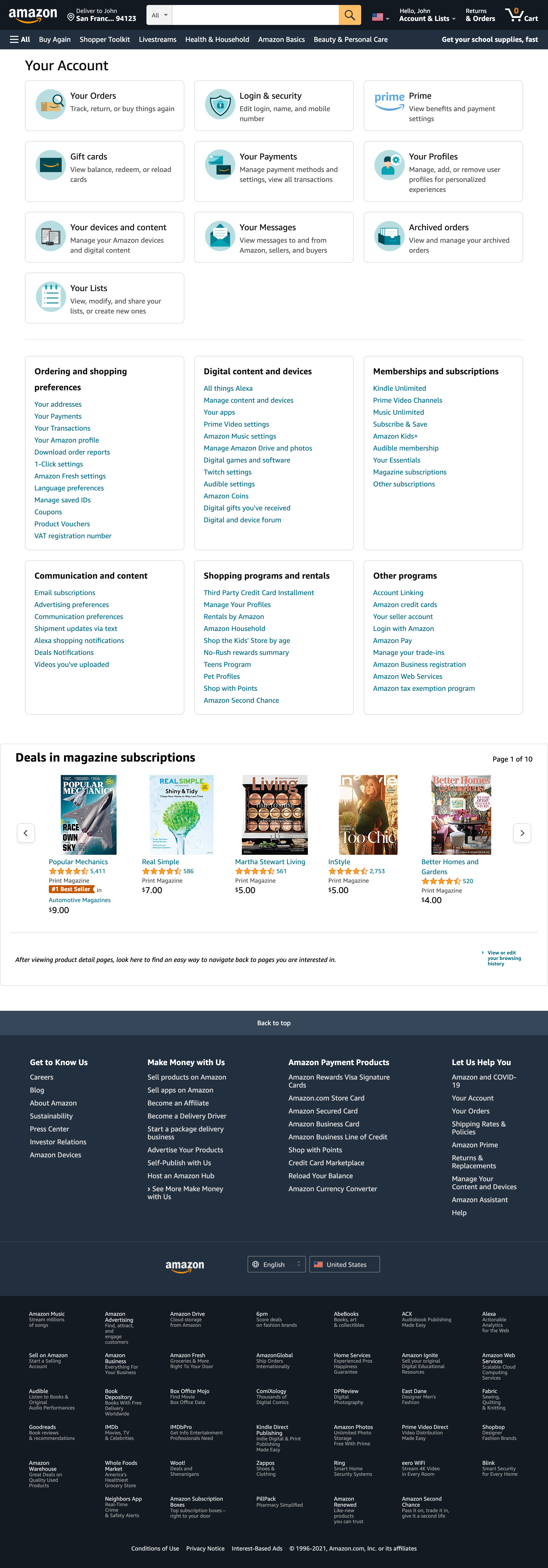 Desktop screenshot of Amazon