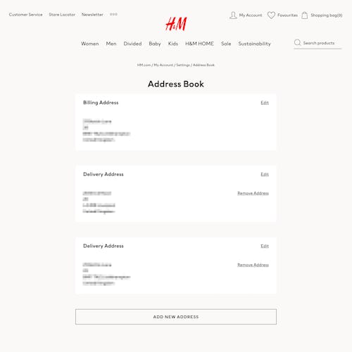 178 ‘Address Book’ Design Examples – Baymard Institute