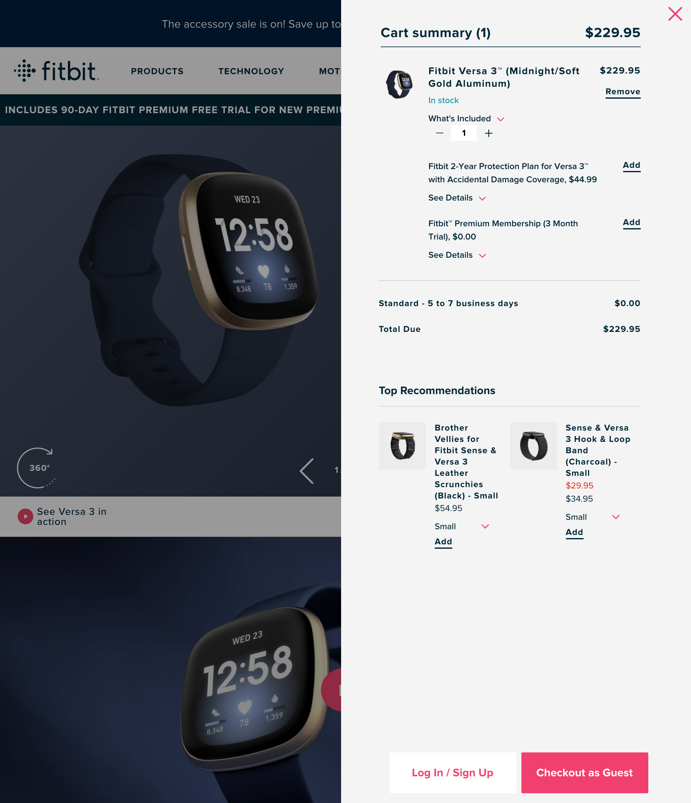 Fitbit's Cross-Sells of Cross-Sells Examples – Baymard Institute