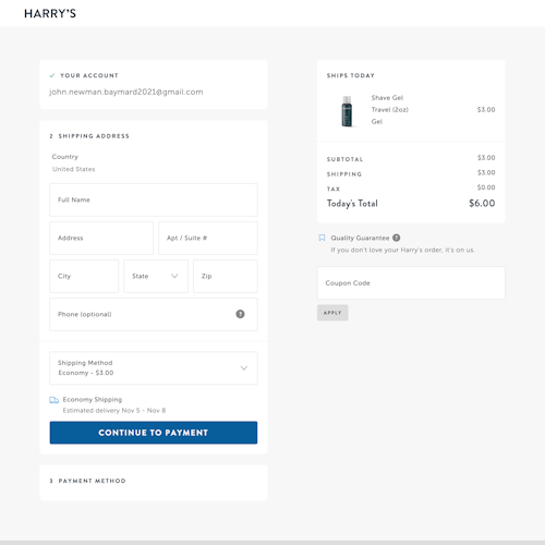 593 ‘Shipping Address’ Design Examples – Baymard Institute