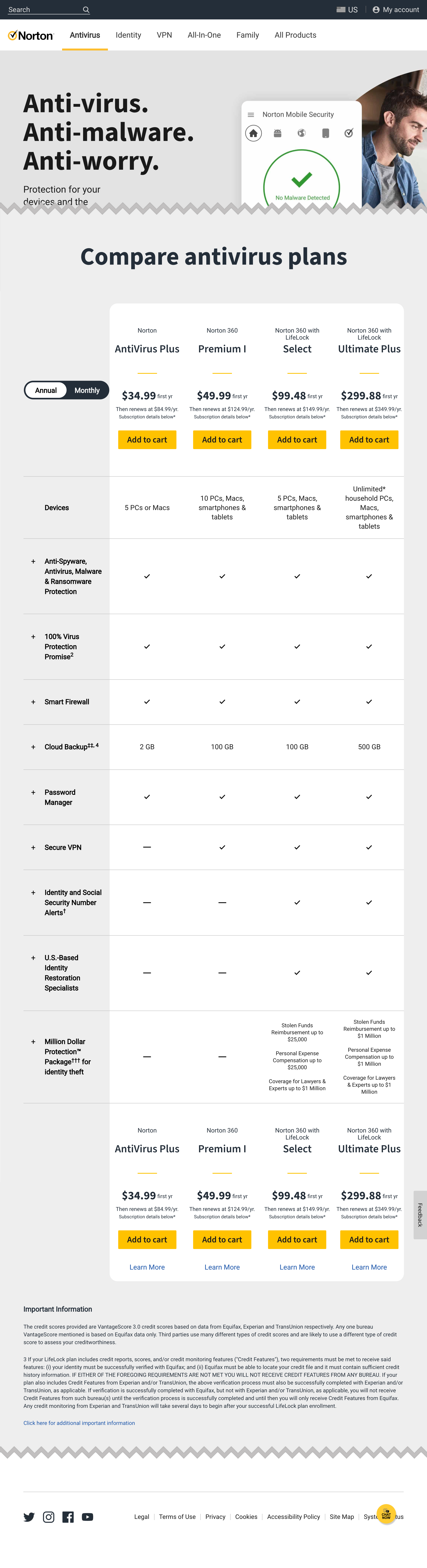 Desktop screenshot of Norton